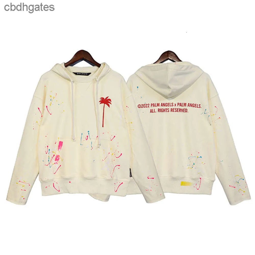 Angells Fashion Tree Streetwear Designer Mens Seater Brand Painted Painted Hoodies Print Men Palm Women Rooseフード付きカップルHHH6