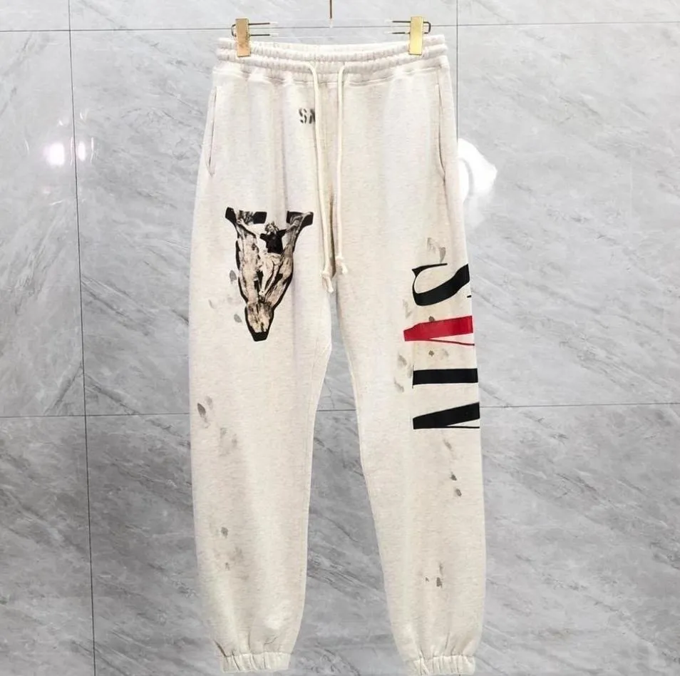 Designer heren paarse jeans voor heren denim jogger mode hiphop straat casual broek