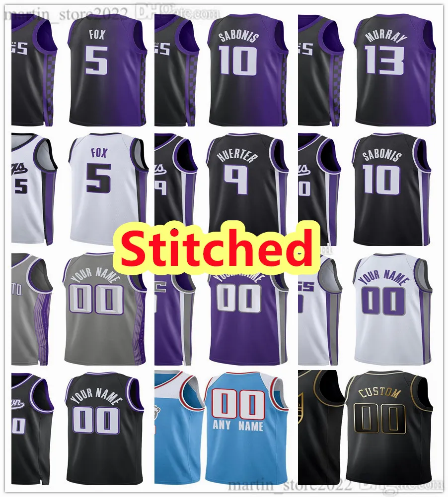 Stitched Basketball Jerseys De'Aaron 5 Fox Domantas 10 Sabonis Kevin 9 Huerter Malik 0 Monk Harrison 40 Barnes Keegan 13 Murray Davion 15 Mitchell 23 Ellis Trey 41 Lyles