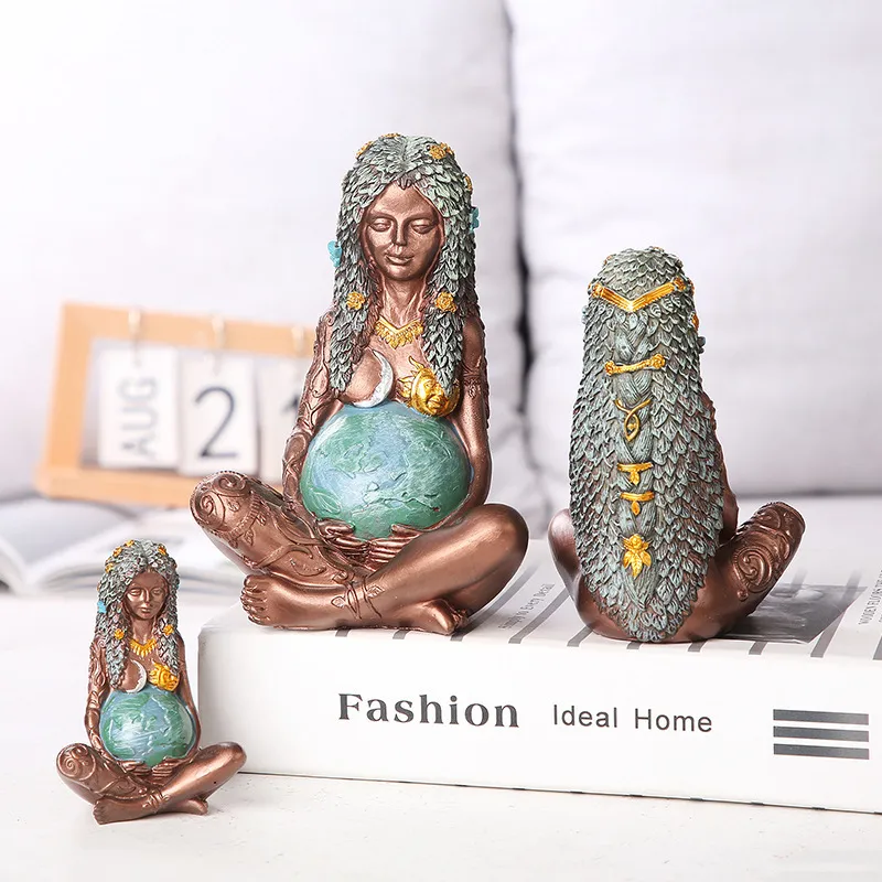 Decorative Objects Figurines Mother Earth Statue Resin Crafts Decoration Millyear Gaia Goddess of Art Desktop Ornament Sculpture Home Gifts 230905