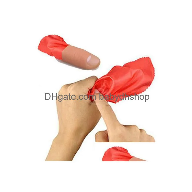 Magic Props Tricks Classic Thumb Tip Toys Sällsynta halsdukar försvinner Halloween Christmas Day Gift Drop Leverans gåvor Pussel DHKQU