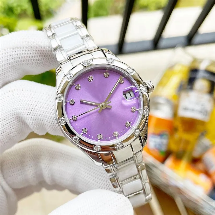 Relógio feminino relógios mecânicos automáticos senhora relógios de pulso 33mm montre de luxo madrepérola dial2510