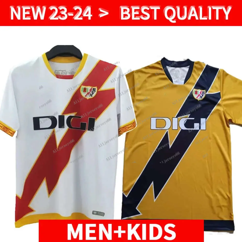 Mens Soccer Jersey 23 24 Rayo Vallecano Falcao R.D.T Soccer Jerseys Palazon Garcia Sanchez Martin Trejo Ciss Montiel Lejeune 2023 2024 Home Away Men Kids