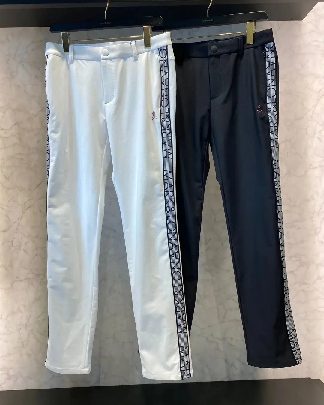 Andra sportvaror Spring Golf Long Pants for Men Ribbon Fashion 4 Ways Stretch Slim Fit Sports Causal Bottoms Trousers Mens Wear 230904