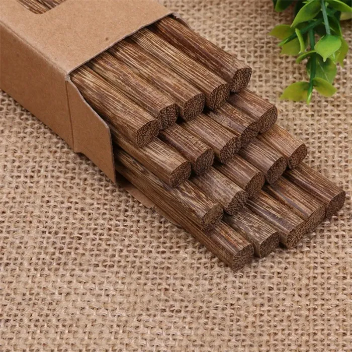 Natural Wooden Bamboo Chopsticks Health Without Lacquer Wax Tableware Dinnerware Hashi Sushi Chinese LZ0881