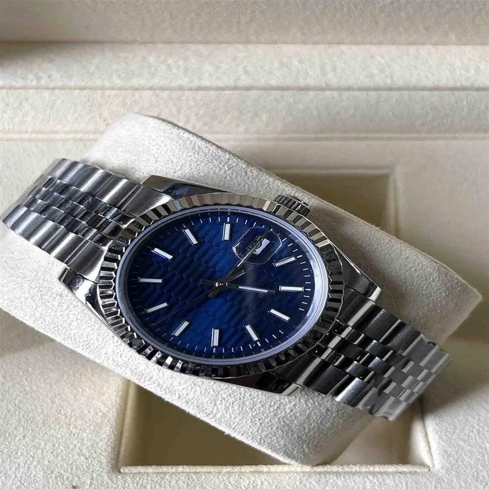 2021 Datejust Verde Oliva Relógios Automáticos Dial Diamante 126200 Homens e Mulheres Padrão de Buraco Azul 126234 Mecânico 36mm Gift2914