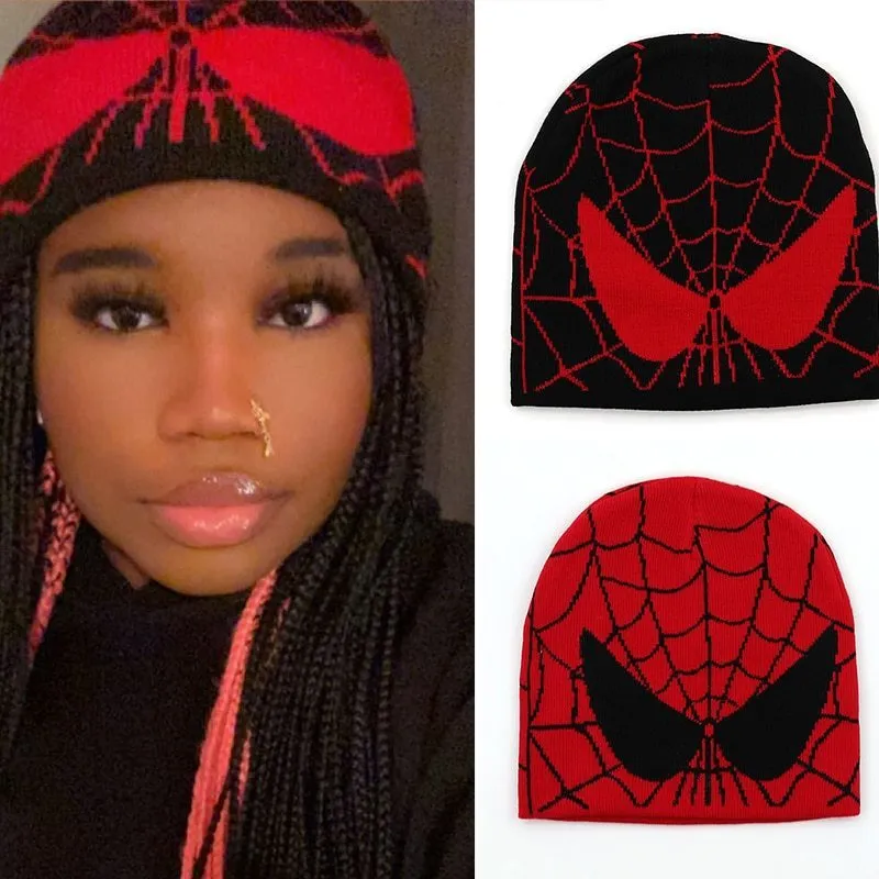 BeanieSkull Caps Cartoon Spider Berretti ricamati Cappello Uomo Inverno Autunm Caldo berretto lavorato a maglia Berretto in morbida lana Skullies Berretti Berretti Ragazzi Regali 230905