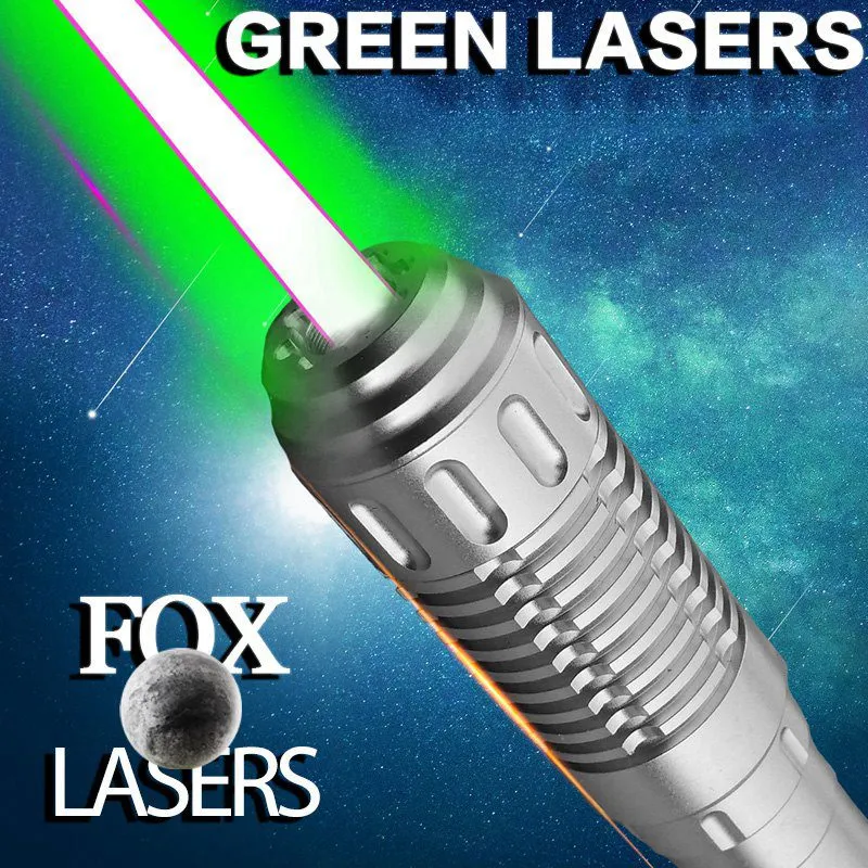 FOXLASERS lampe de poche laser vert 520nm-532nm 445nm pointeur laser bleu choquant lumière laser extérieure localisateur d'indicateur portatif