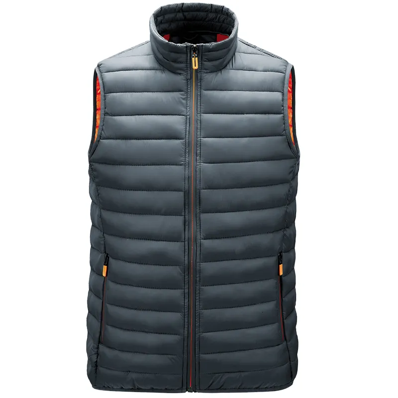 Herenvesten Herenvestjassen Mouwloos vest Herfst Heren Warm Vest Homme Winter Casual gewatteerd katoenen vest Chalecos Para Hombre 230904