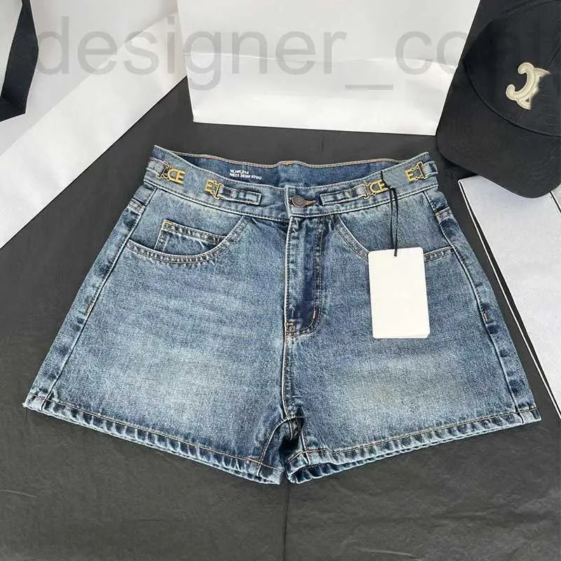 Womens Letter Shorts Luxury Designer Summer Chain Pants High midje Slim Design Denim Shorts for Women