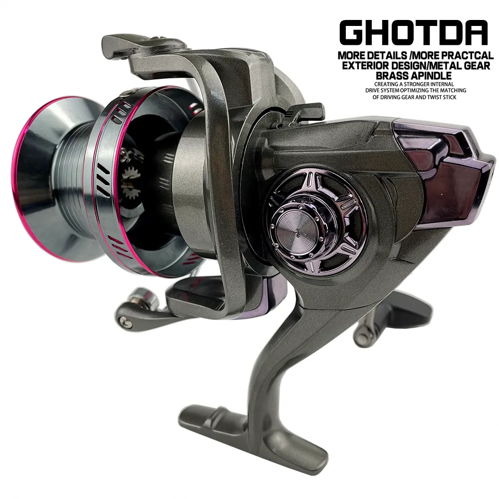 Metal Spool Spinning Reel 9000 10000 12000 Max Drag Power 20-30kg Left /  Right Hand Fishing Wheel