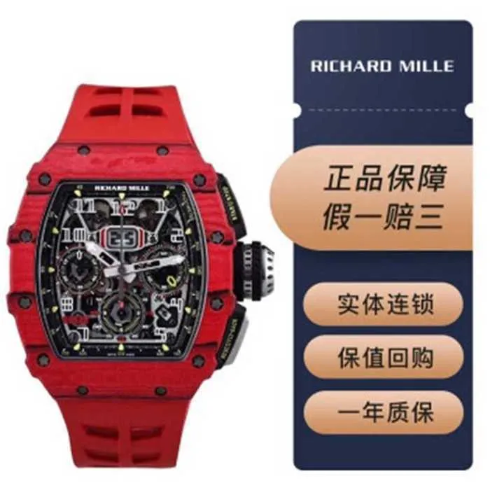 Richarmilles Luxury Automatyczne zegarki Mechanical SportsWatches Mens Series 5301 Polo Limited Edition Tourbillon Full Hollow 4450 x 4994 Manual 1103 Red Hbly