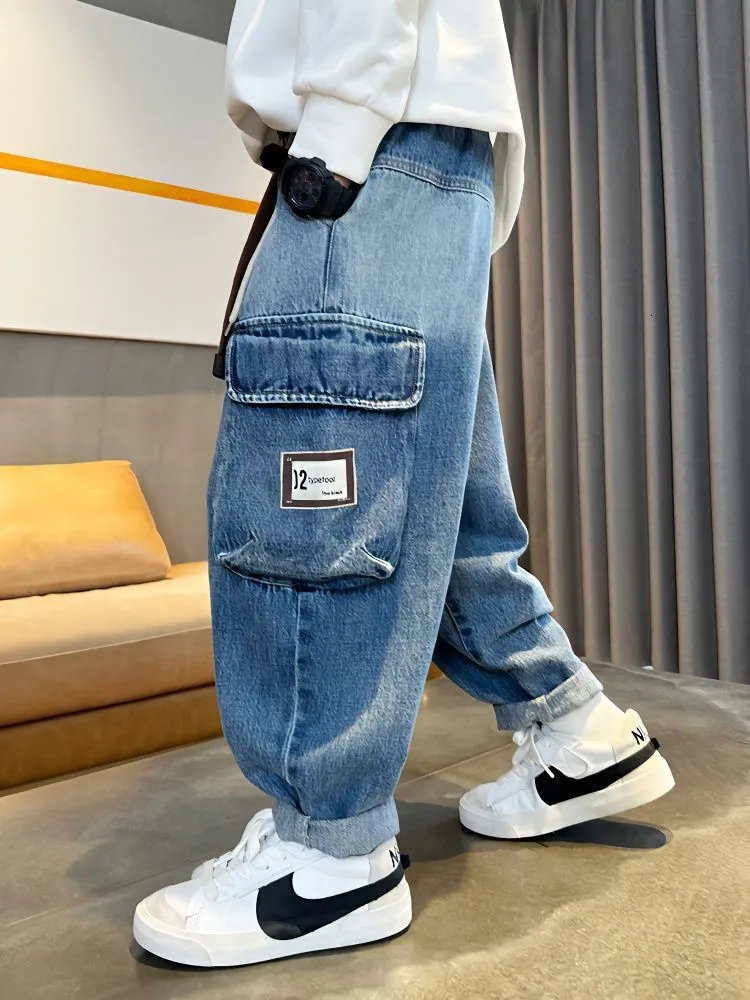Kid Boy  Casual Elasticized Solid Pants with Pocket