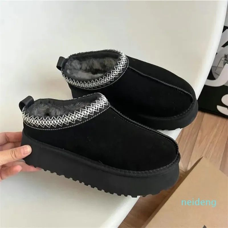 Tasarımcı Kadın Botlar Kürk Siyah Koyun Dinleri Katırları Kadın Ultra Mini Platform Boot Ayakkabıları Süet Konfor Sonbahar Kış Ayak Bileği Öngenleri Avustralya