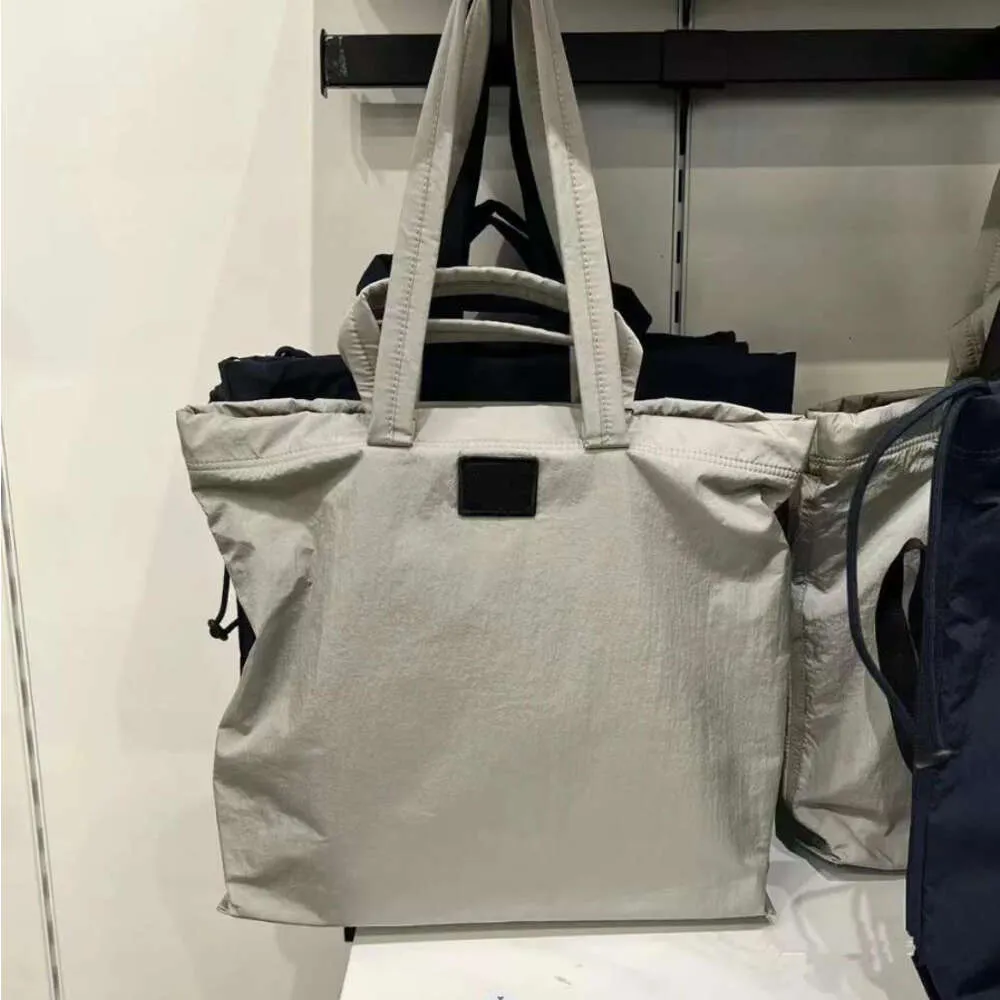 Lightweight Black Parachute Fabric Tote Bag For Shopping Sports