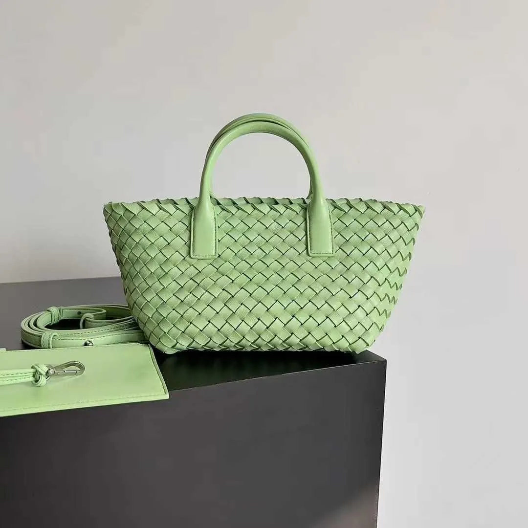 Trend Handbag Bottga Vene Shopping Tote Mini Cabat Mini Vegetable Basket Woven Women