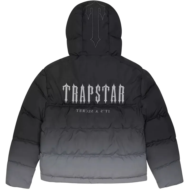 Trapstar London HYPERDRIVE TECHNICAL PUFFER JACKET - Black White Down Jacket Warm Mens Clothing New Men Top