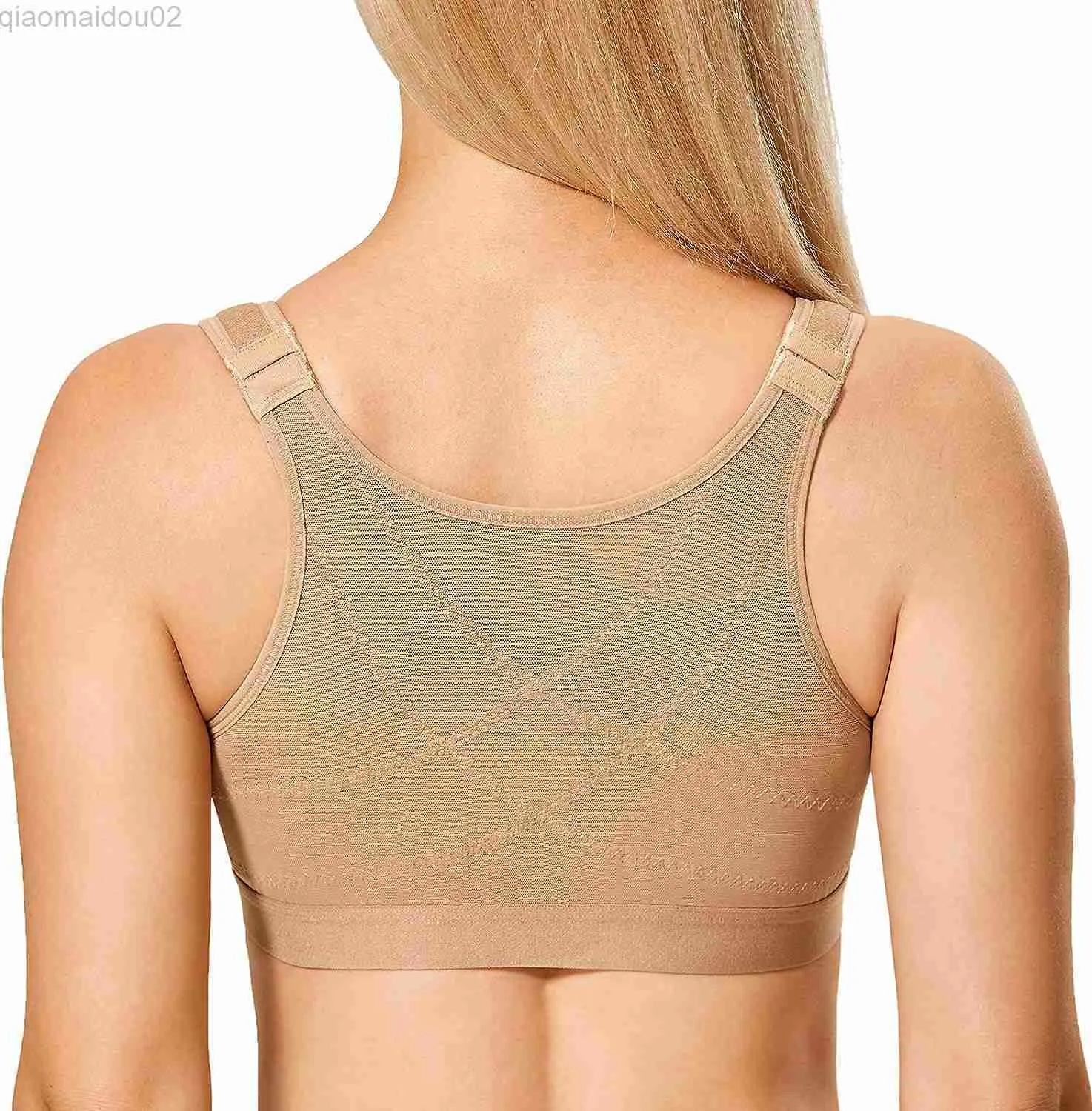 DELIMIRA Women's Full Coverage Front Closure Back Support Posture