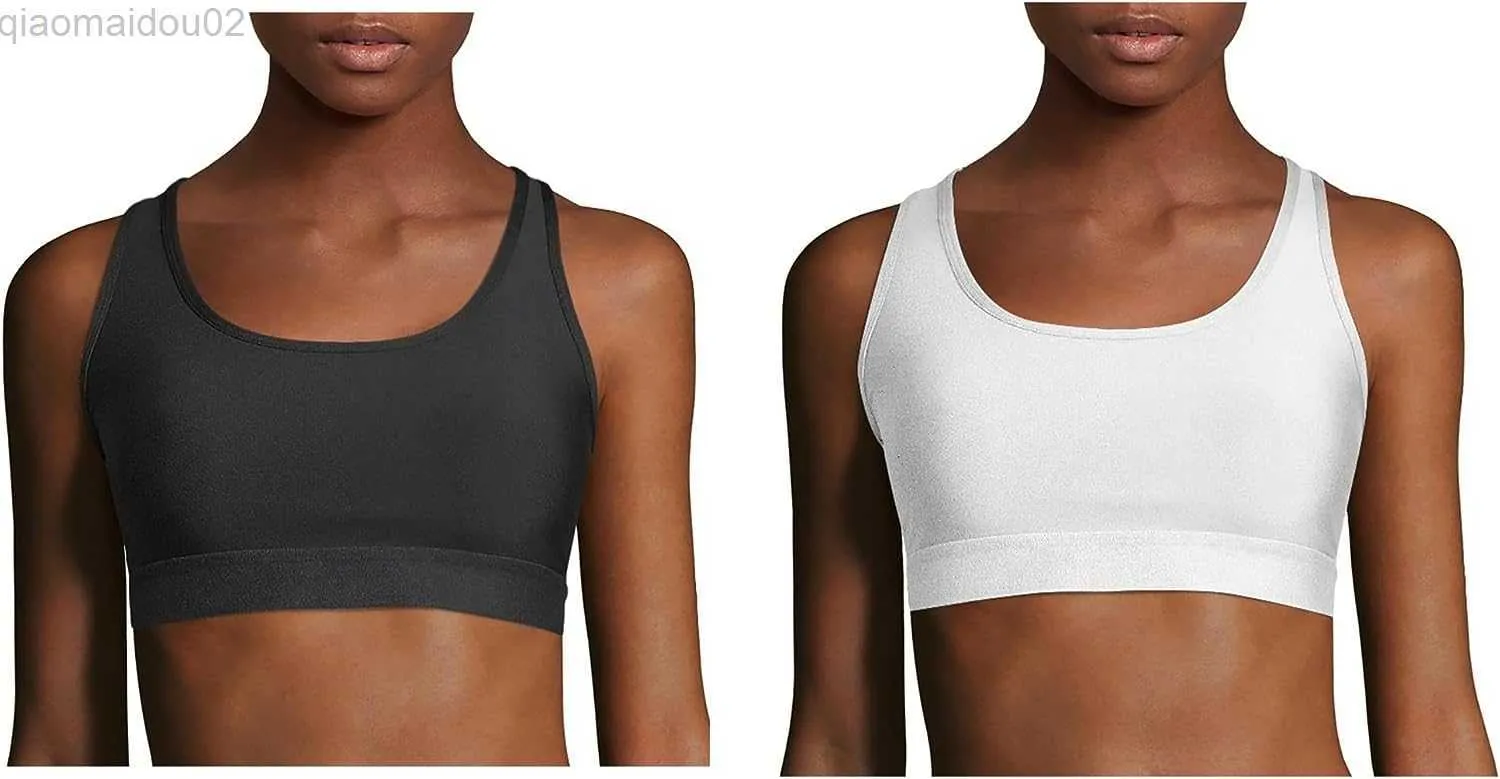 Hanes Womens Sport Racerback Compression Sports Bra - Apparel