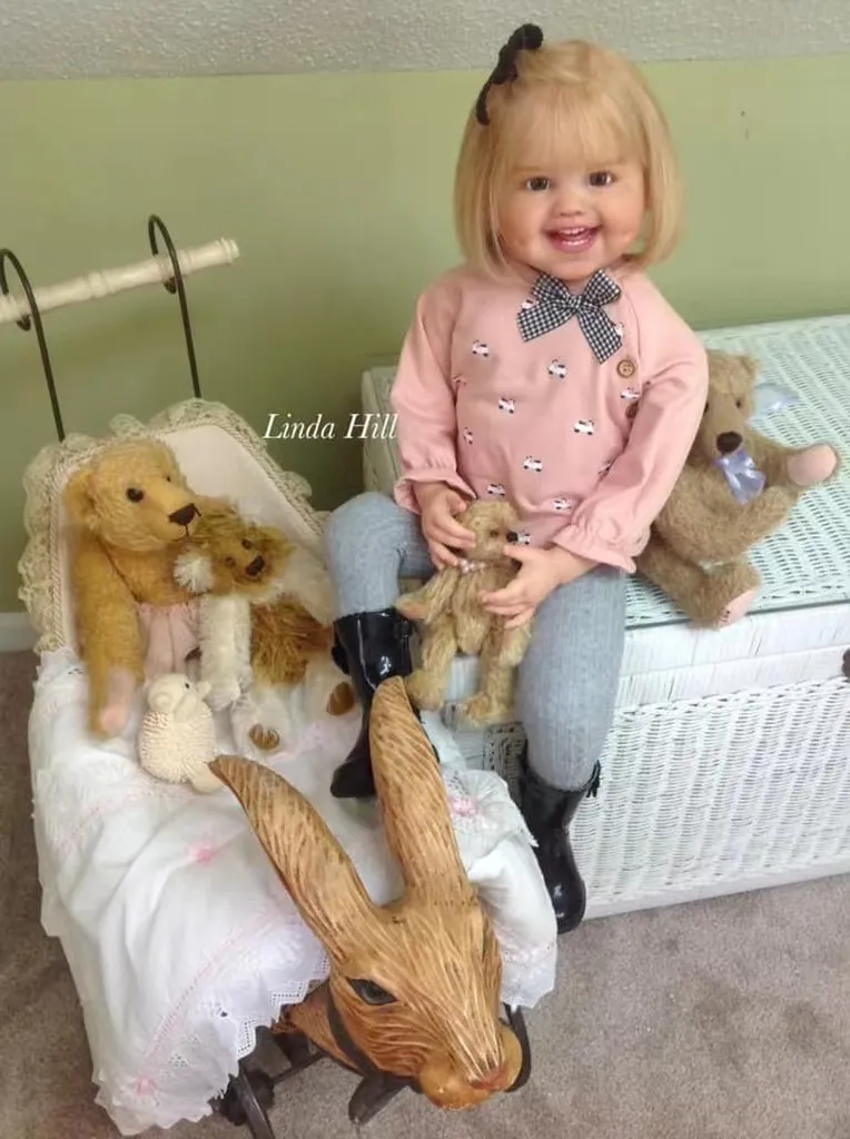 Dockor 32Inch Bebe Reborn Doll Kit Dimple Without Connectors Rare Limited Såld utgåva med kropp och ögon omålade satser 230904