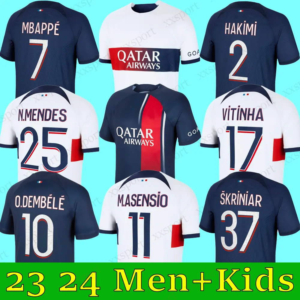 2023 2024 Paris Mbappe 7 Soccer tröjor