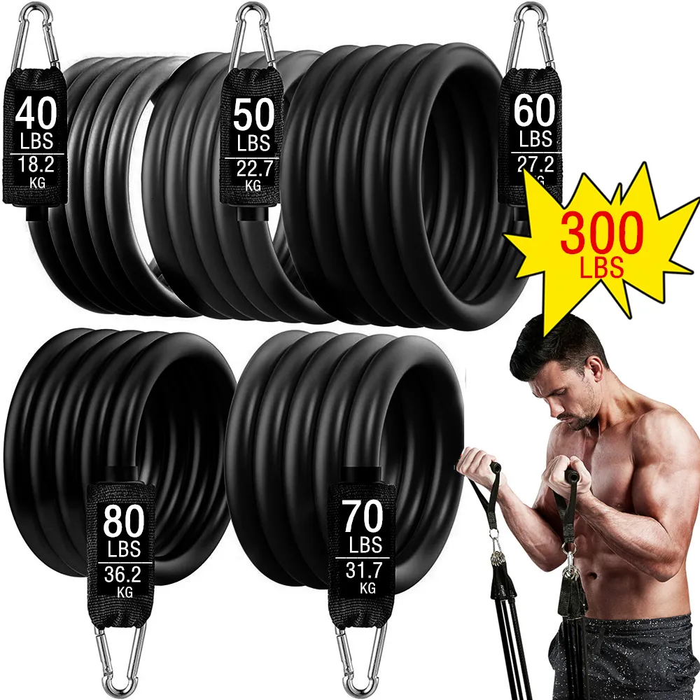 Trainingsapparatuur 300 lb Fitness Booty Resistance Elastische band Workout voor training Thuisoefeningen Sport Gym Halterharnasset Expanderuitrusting 230904