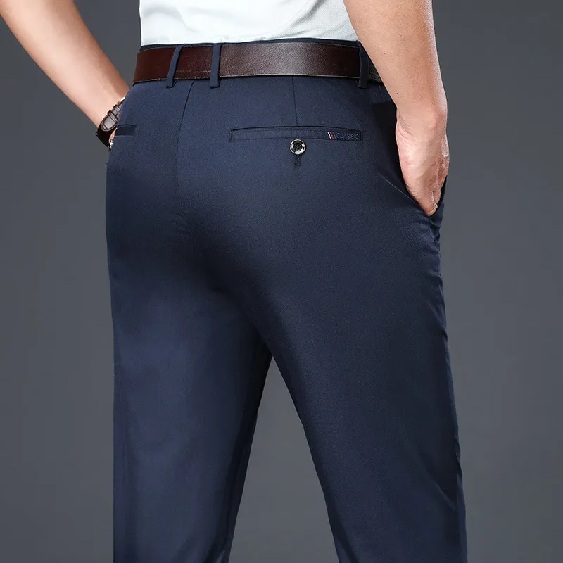 Pantalon décontracté pour hommes, costume d'affaires, ample, droit, grande taille, robe classique de bureau, printemps, 230904