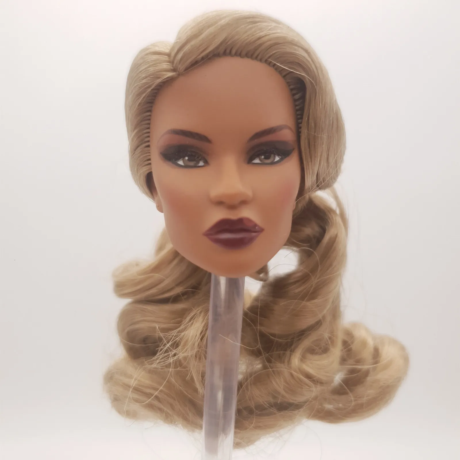 Dolls Fashion Royalty Nuface Dominique Makeda Light Honey Skin Integrity 16 Scale Female Doll Head 230904