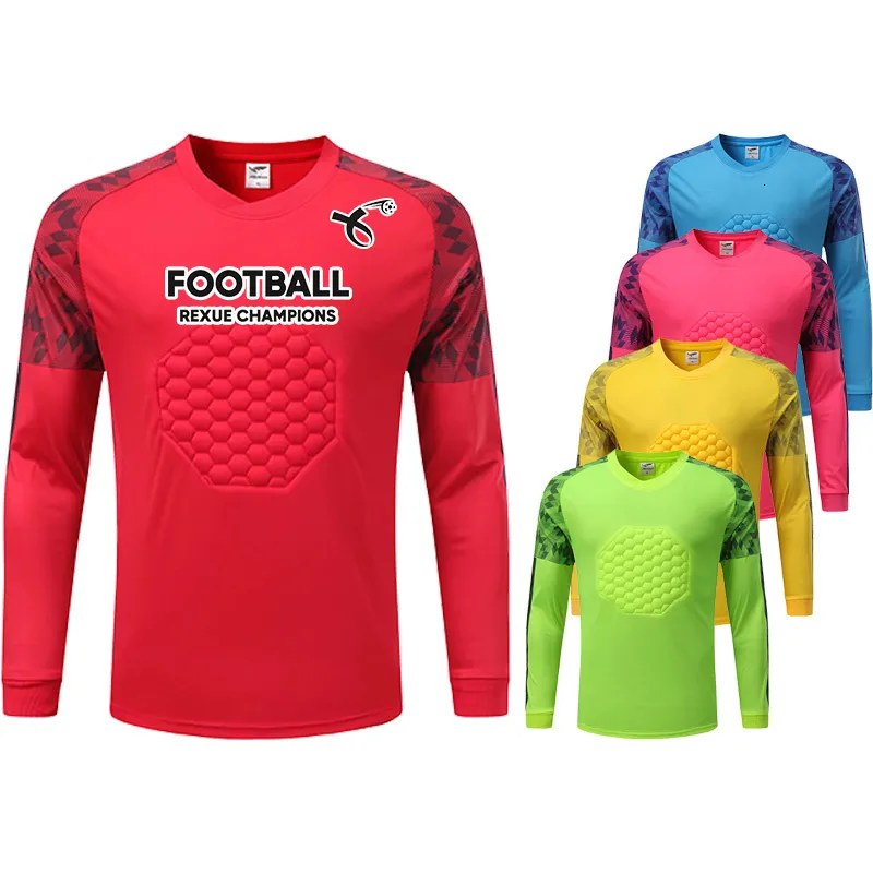 Other Sporting Goods Men Goalkeeper Long Sleeve Soccer Shirt Protective Sponge Training Jersey Football High Quality 230904