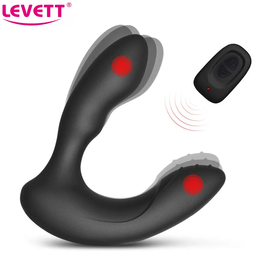 Cuecas Calcinhas Levett Masculino Próstata Massageador Vibrador Homem Vibrando Vibrador Buttplug Adulto Erótico Brinquedos Sexuais para Homens Sem Fio Remoto Butt Anal Plug 230904