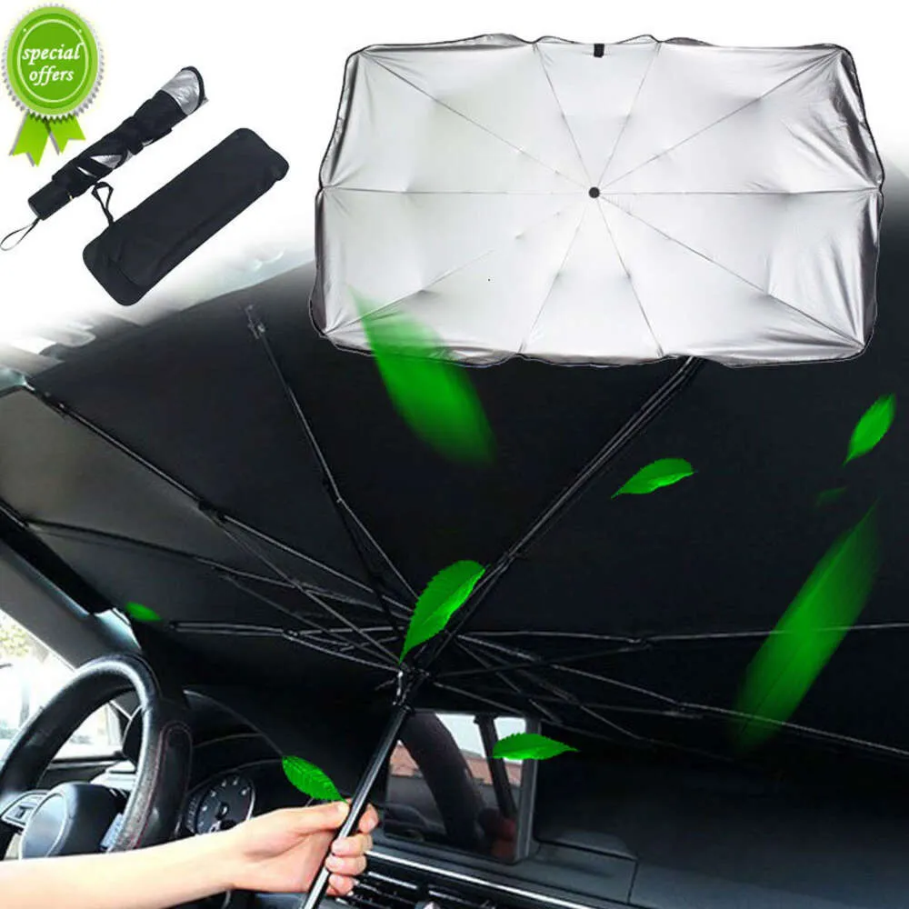 Nuevo Parasol para parabrisas de coche, sombrilla plegable para coche, cubierta para ventana delantera para bloque de rayos UV, protección solar contra el calor, accesorios para coche