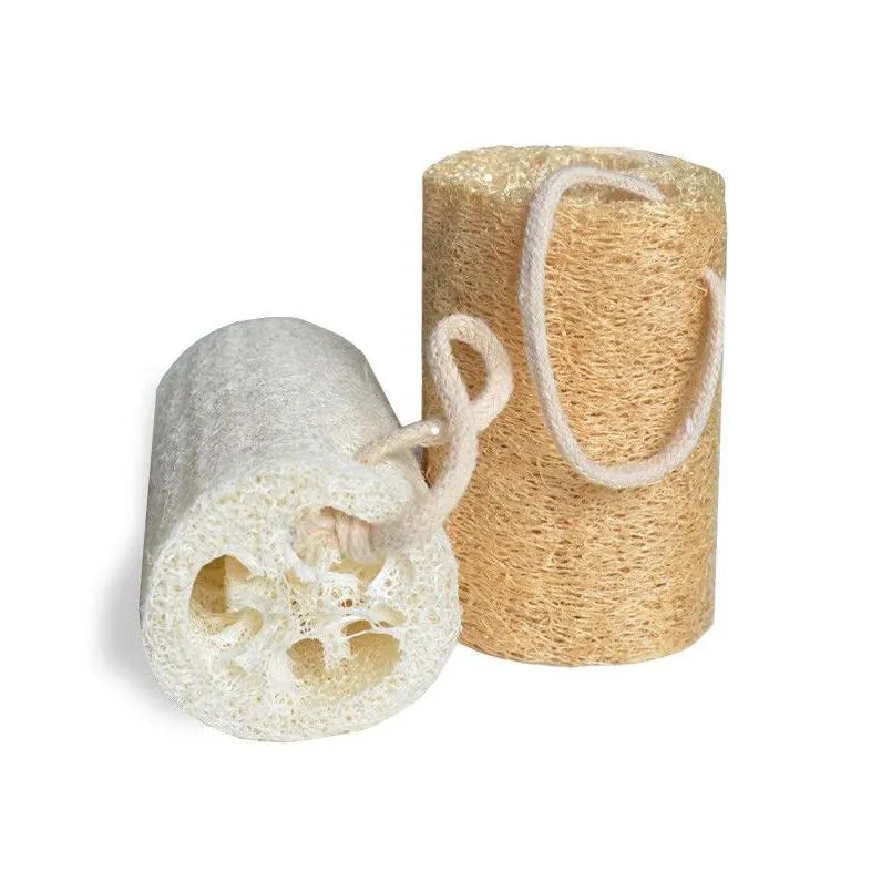 Badborstar svampar skrubber naturliga loofah luffa levererar miljöskyddsprodukt ren exfoliate gnugga tillbaka mjuk handduk brus dhjl5