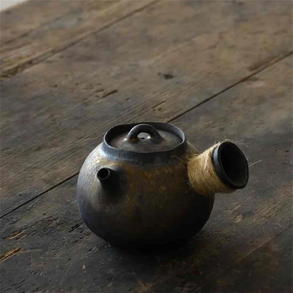 Luwu Japanese Ceramic Kyusu Teapots Chinese Kung Fu Tea Pot Drinkware 200ml 210621265L