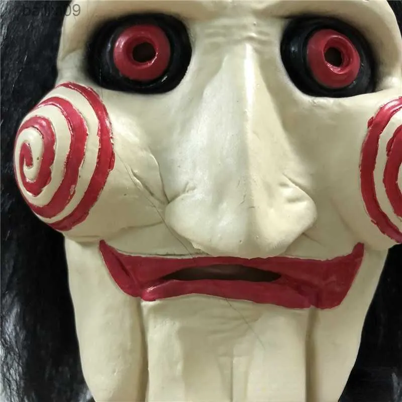 Halloween Saw Maske - Gruselige Jigsaw Maske Mit Handschuhen & Krawatte