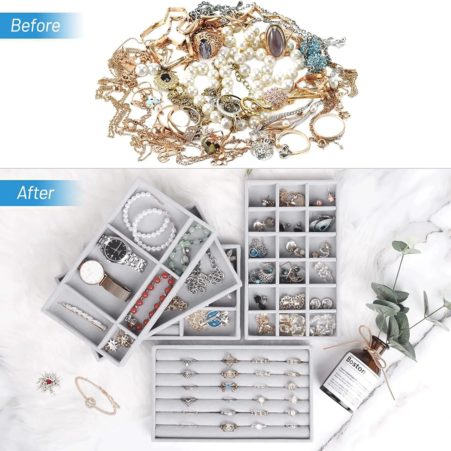 Lotus Kristallhalter Aus Massivholz - Schmucktablett Für Edelsteine & Schmuck Display