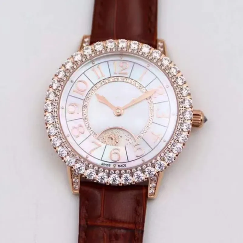 Высочайшее качество, женские часы с бриллиантами, ювелирные изделия, автоматический механический вырез, автоматическое идеальное отображение элегантных женских ювелирных украшений с сапфировым зеркалом