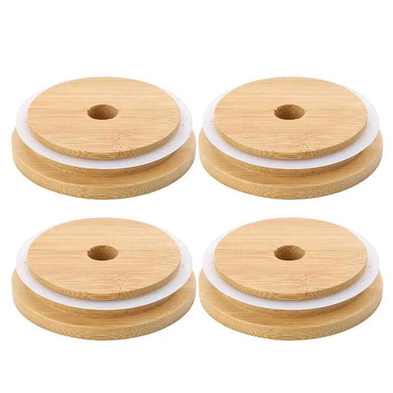 Reusable Bamboo Mason Jar Lids For Wide Mouth Cheapest Storage And