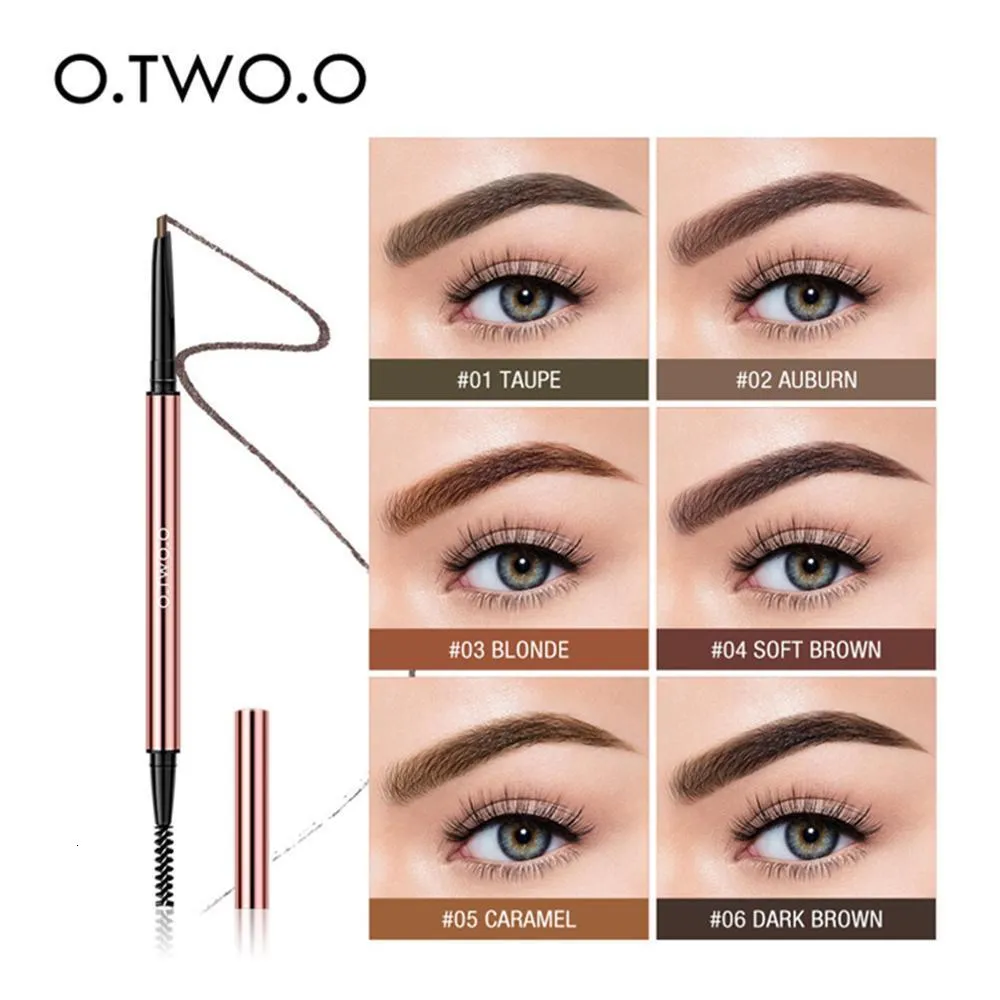 Eyebrow Enhancers O TW O O Ultra Fine Segitiga Pensil Alis Tahan Air Makeup Rambut Pirang Coklat Yang Tepat Definer Mata 6 Warna 230904