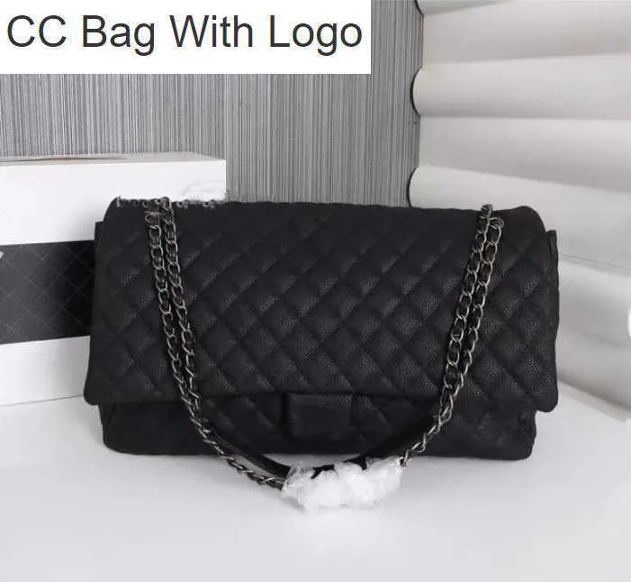 CC Bag Outros sacos 7A Bolsa de compras de alta qualidade totes Grande capacidade Senhoras Flap Designer Bags Caviar Bolsas clássicas Bolsa de ombro Correntes de metal douradas / prateadas wa