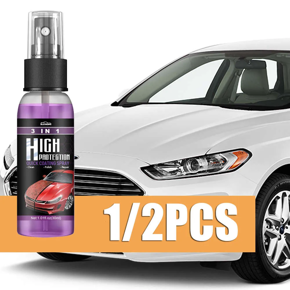 Ceramic Car Coating Spray, 3 In 1 Ceramic Car Coating Spray, 3 In 1 High  Protection Quick Car Coating Spray, Ceramic Car Polish and Protect Coating