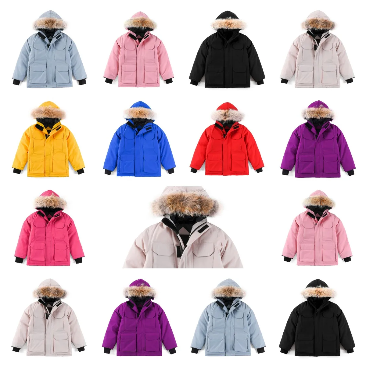 Designer Kids Down Jacket Canadian Coat Winter Jackets Barn Solid White Duck Down Thick Warm Luxurious Clothing With Päl Hooded Parkas Baby Goose Outdoor Coats