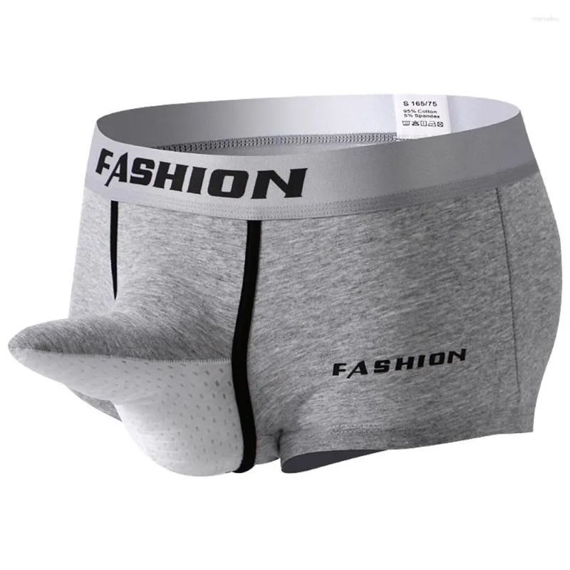 Underpants Man Cotton Boxer Trunks Penis Sheath Underwear Soft Sport Panties  Male Breathable Shorts Knickers Mans Bulge Pouch From Memebiu, $9.22