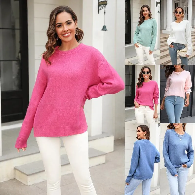 Pulls pour femmes Blanc Y2K O-Cou Crochet Pull tricoté Femmes Fourrure Jumper Top E-Girl Pull Printemps Automne Hiver Sueter Work Tops Jumpers