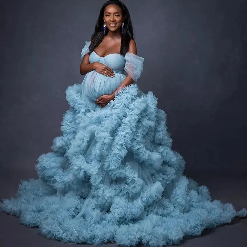 Elegant Peach Tulle Maternity Dresses For Photoshoot Off Shoulder Pregnancy Gowns From Ture beauty 124.42 DHgate.Com