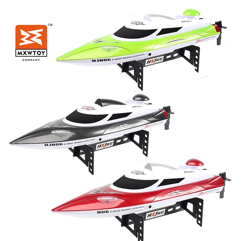 ElectricRC Boats HJ806 RC bateau 2.4Ghz 35kmh RC bateau à grande vitesse étanche Rechargeable Radio télécommande bateau de course modèle d'eau jouet pour garçons 230906