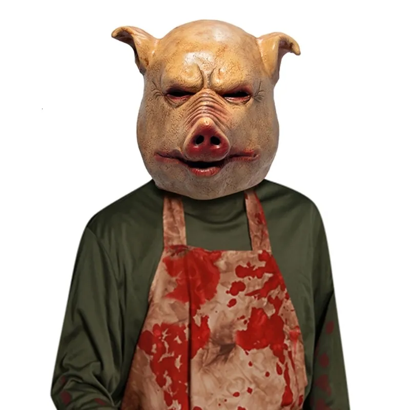 Masque Halloween Tête De Cochon Réaliste Effrayant - Pour Adultes, Latex, Taille Unique, Cosplay, Fête Déguisée