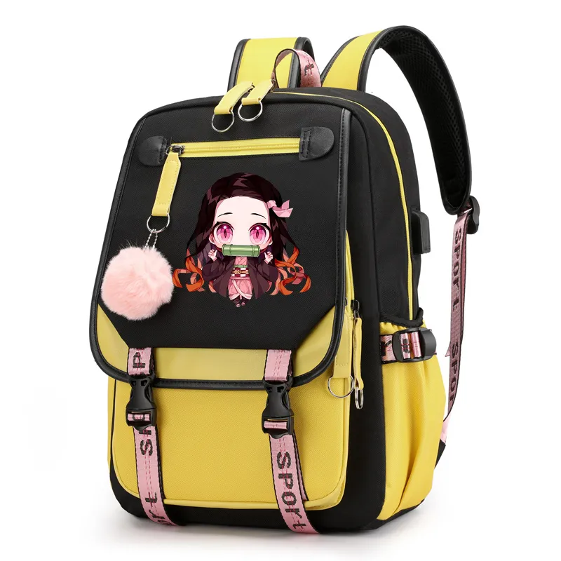 Backpacks Backpacks Demon Slayer Nezuko Backpacks For Men Anime School Bag  For Teenager Canvas Laptop Back Pack Women Rucksack Anime Nezuko From 31,49  € | DHgate