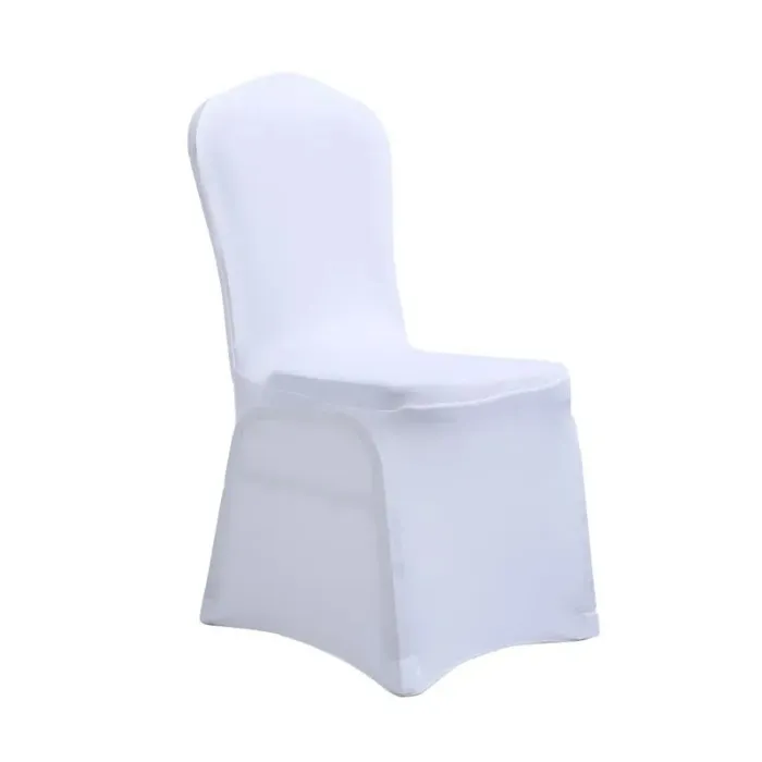 White Wedding Chair Cover Universal Stretch Polyester Spandex Elastic Seat Covers Party Banquet Hotel Dinner Supplies