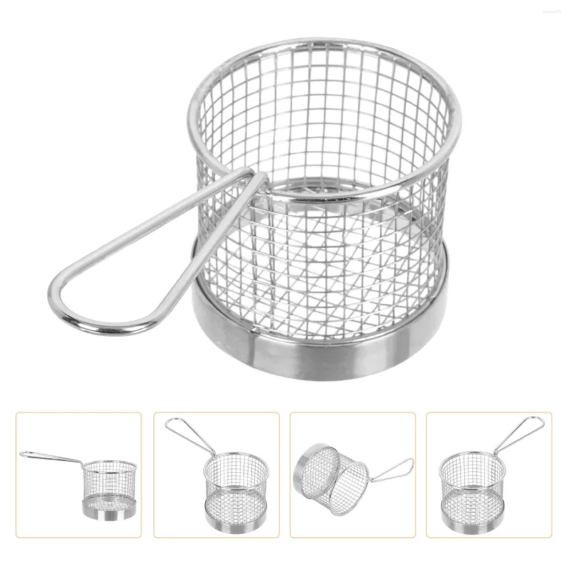 Conjuntos de louça fritadeira profunda cesta coador ferramenta doméstica fritar casa redonda servindo bandeja cozinha armazenamento frito círculo filtro