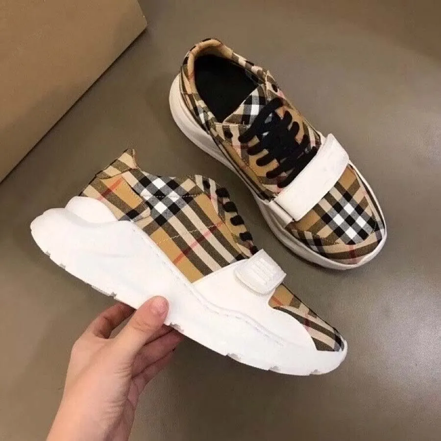 Designer Striped Casual Shoes Sneakers Men Women Vintage Sneaker Platform Trainer Season Shades Flats Trainers Brand Classic Outdoor Shoe 2024